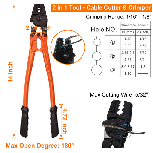 14'' Wire Rope Crimping Tool
