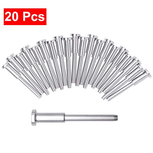20 Pack Stainless Steel Invisible Receiver and Swage Stud End for 1/8"