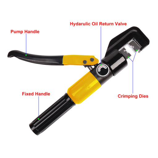 10 Ton Hydraulic Hand Crimper Tool and Stainless Steel Cable Cutter