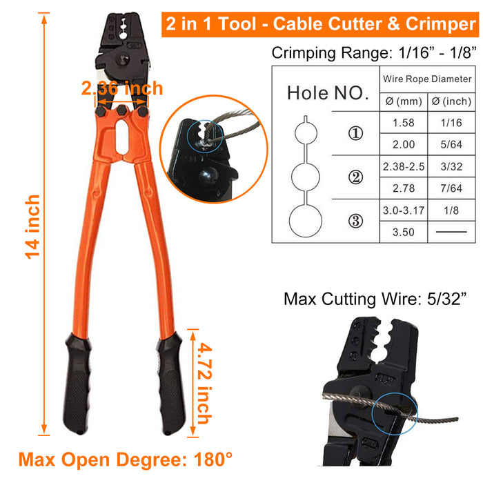 FDP2414 - Wire Ferrule Crimping Pliers - 24-14 AWG