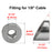 25 Pack Stainless Steel 1/4" 30 Degree Angle Beveled Washer