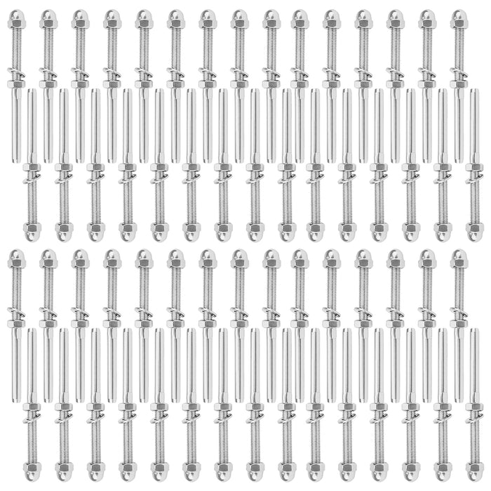 60 Pack Swage Threaded Stud Tension End Fitting Terminal for 1/8"