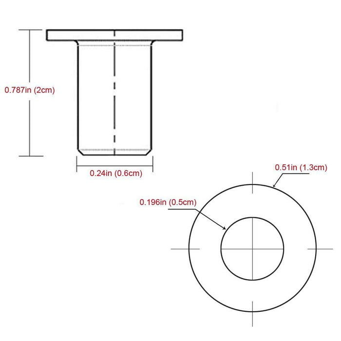 Stainless Steel Protector Sleeves for 1/8" 5/32" or 3/16" Cable Railing