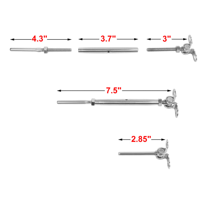 Câble Métallique, Câble en Acier T316, Cordes de Remorquage en Acier  Inoxydable 316 150 m avec un Crochet 2T pour Camion à Remorque à Plat 500  pi 1/8 pouces 1x19 - SAS PROCOLLECTIVITES