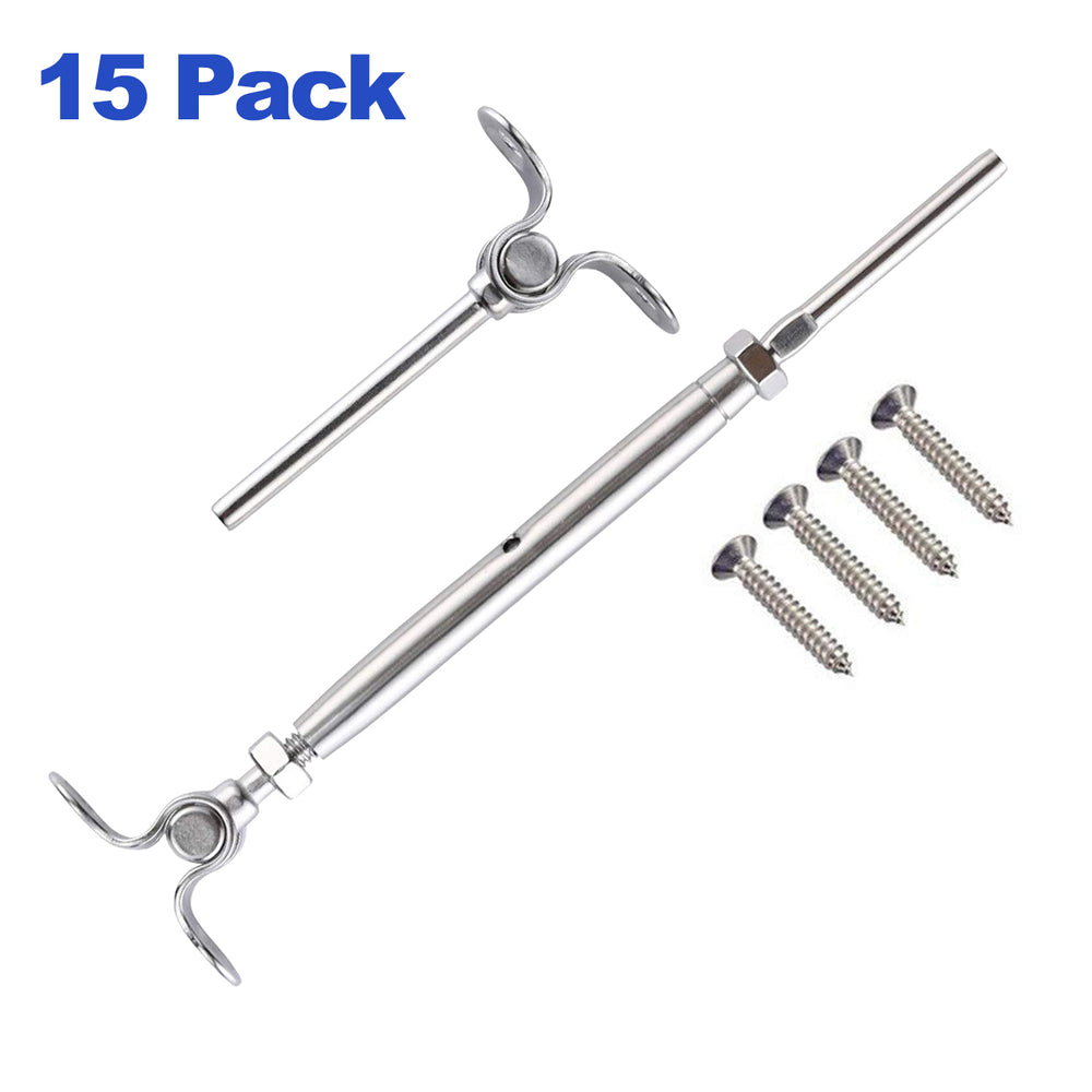 6 Pcs Turnbuckle Wire Tensioner Adjustable Turnbuckle Stainless